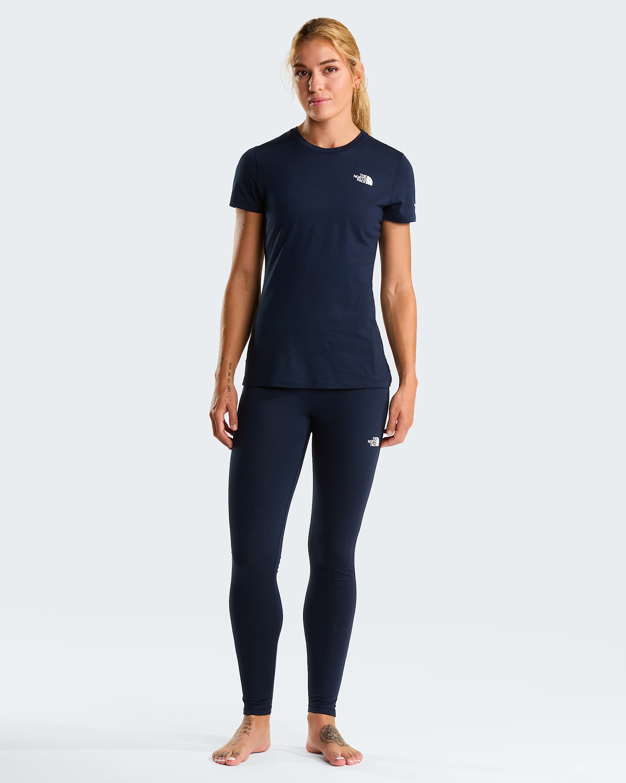 Tshirt numa mistura de l Merino TNF x Smartwool 150 para mulher TNF alt1