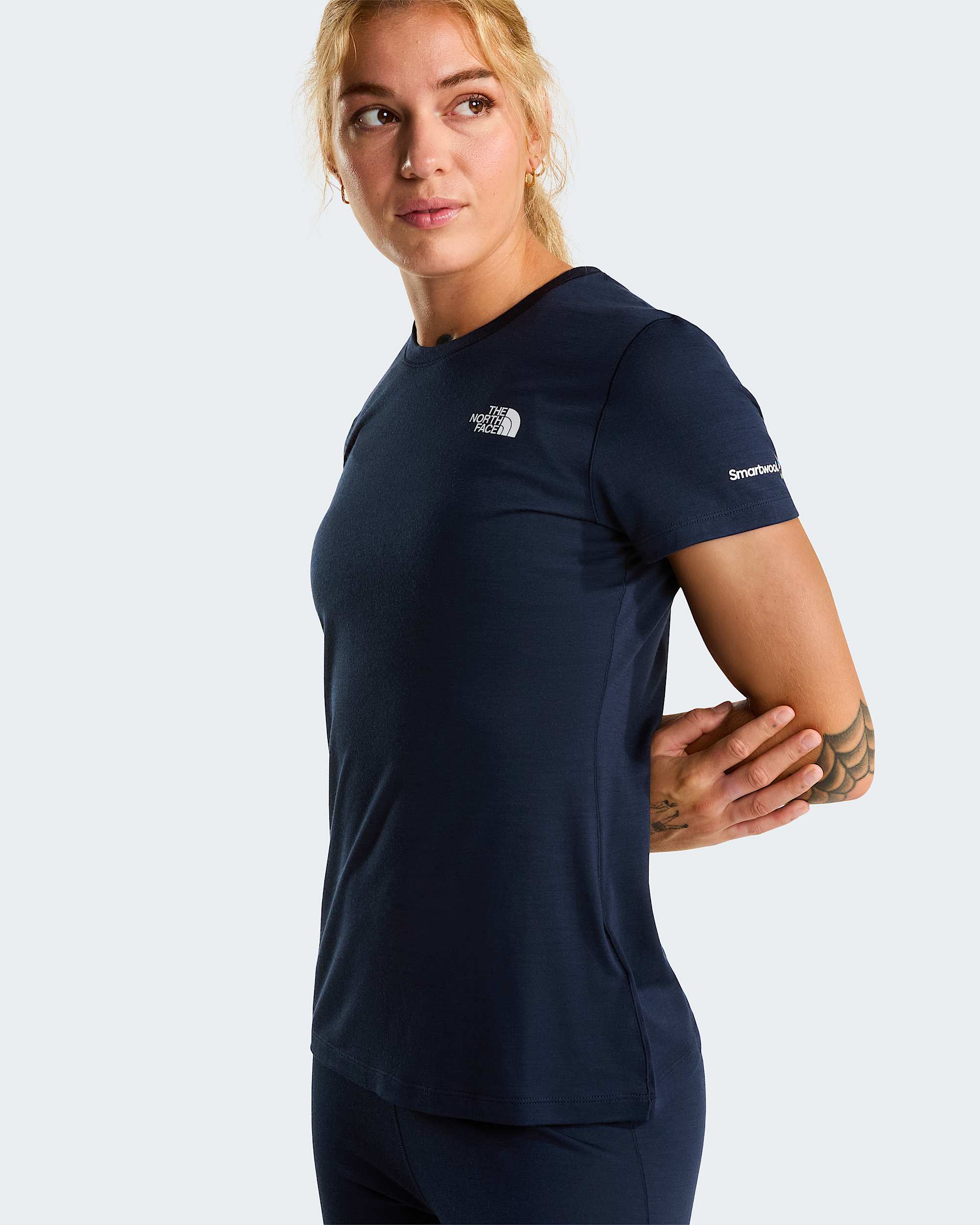 Tshirt numa mistura de l Merino TNF x Smartwool 150 para mulher TNF alt5