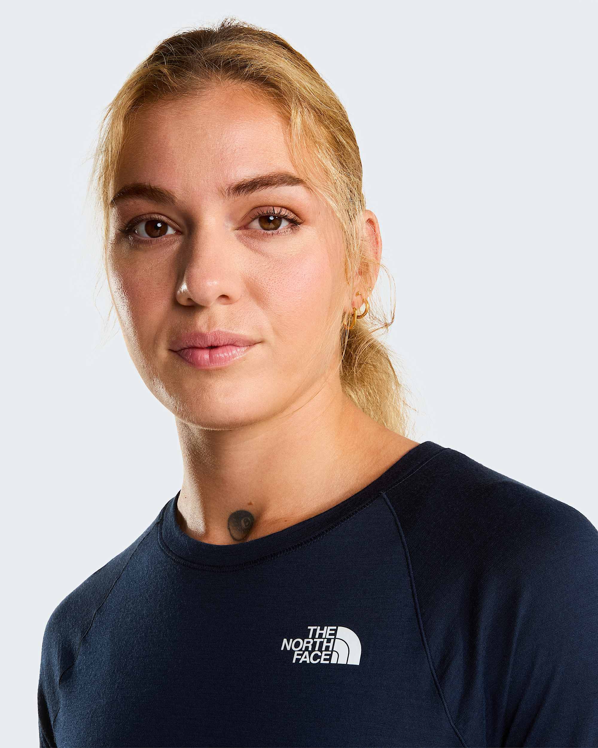 Top de manga comprida em l Merino TNF x Smartwool para mulher TNF alt4