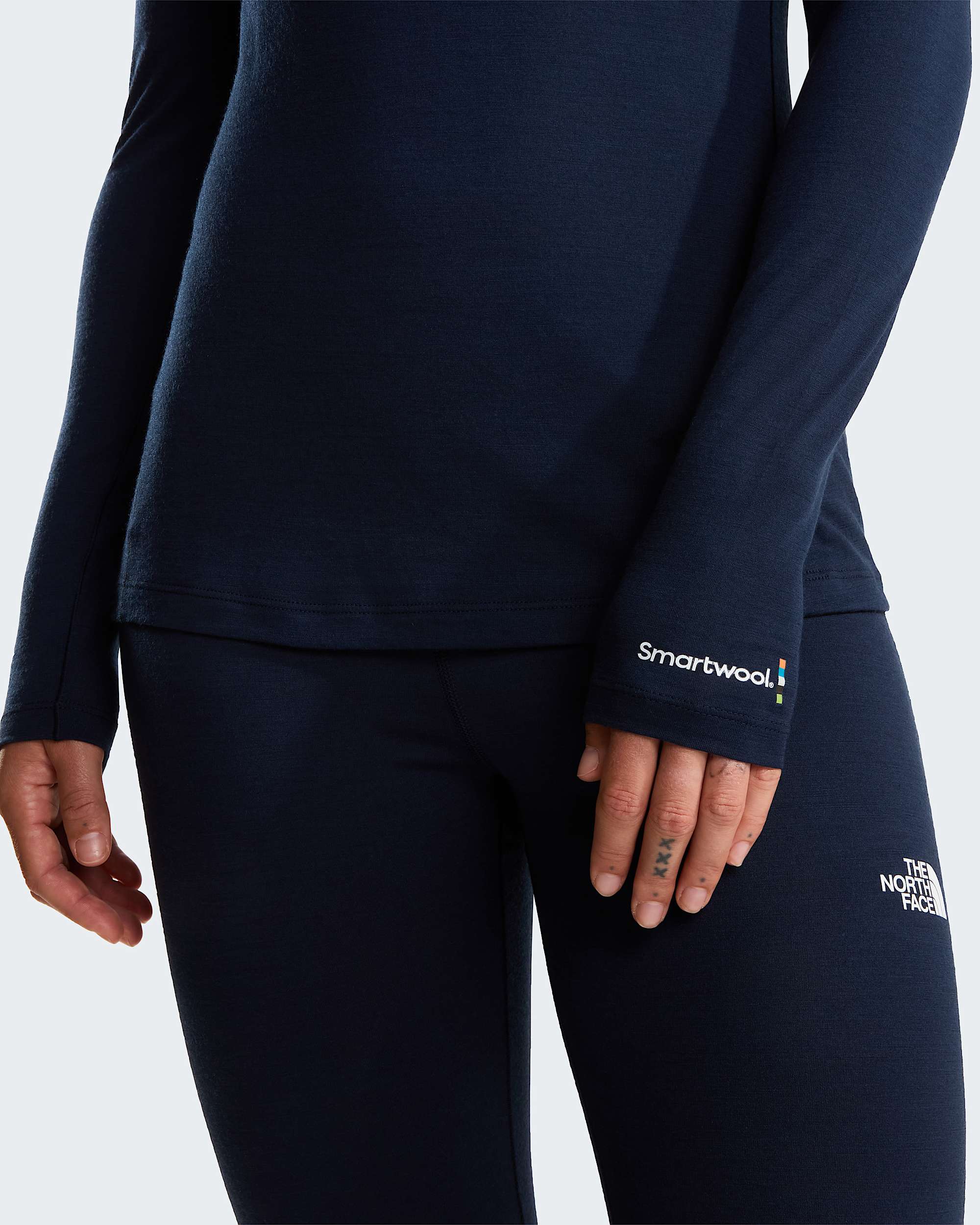 Top de manga comprida em l Merino TNF x Smartwool para mulher TNF alt5