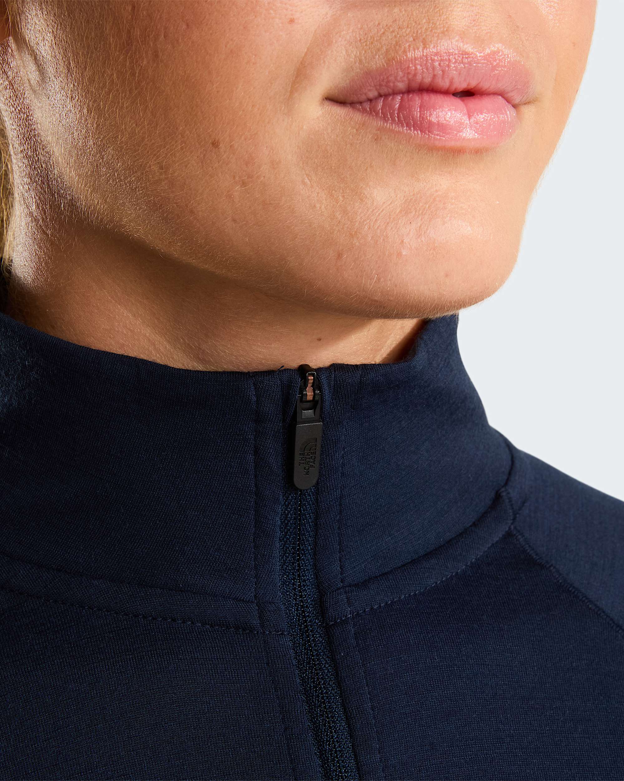Top de manga comprida em l Merino com fecho de correr de 14 TNF x Smartwool para mulher TNF alt5