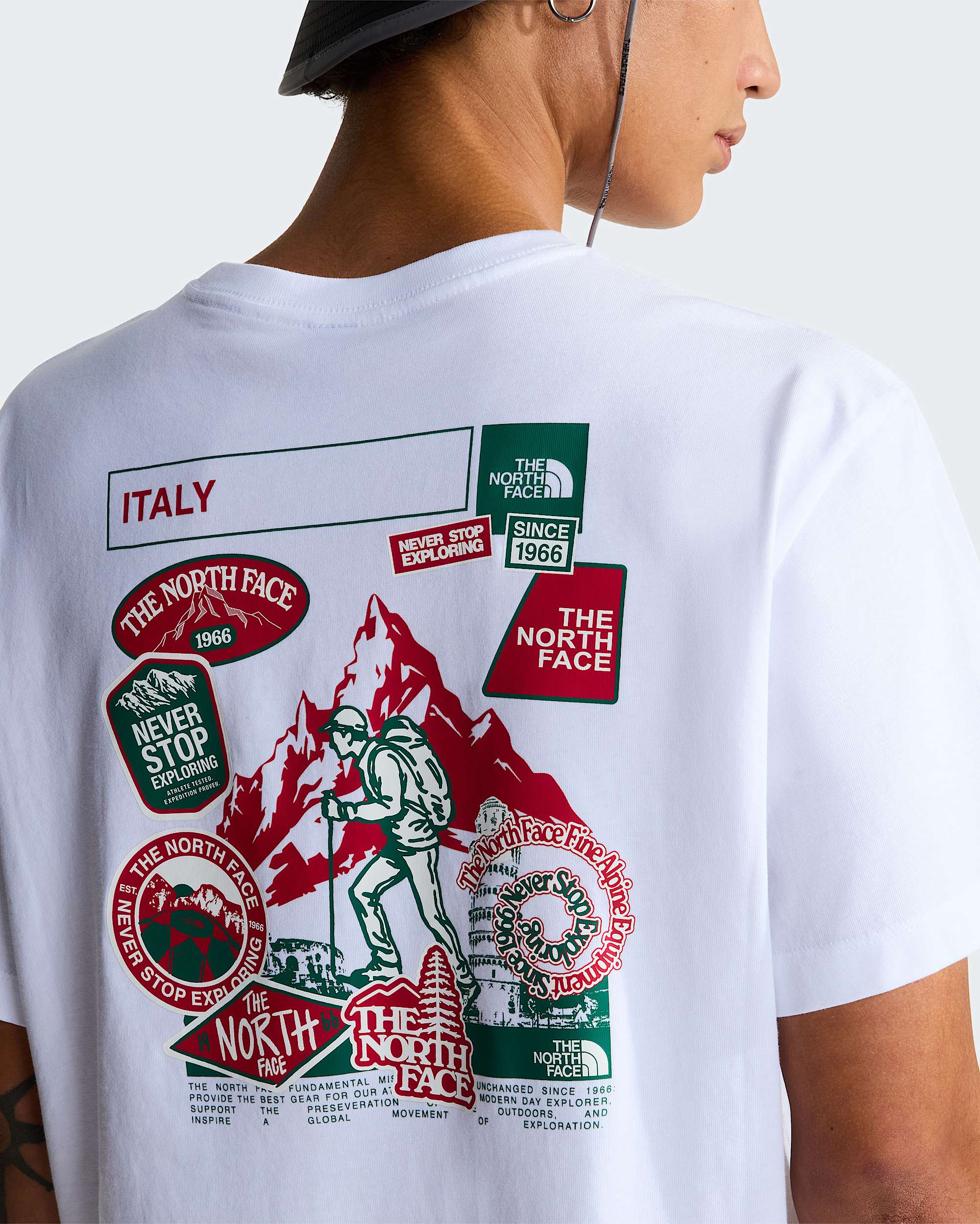 Tshirt dcontract Country Stickers Italy unisexe TNF alt7