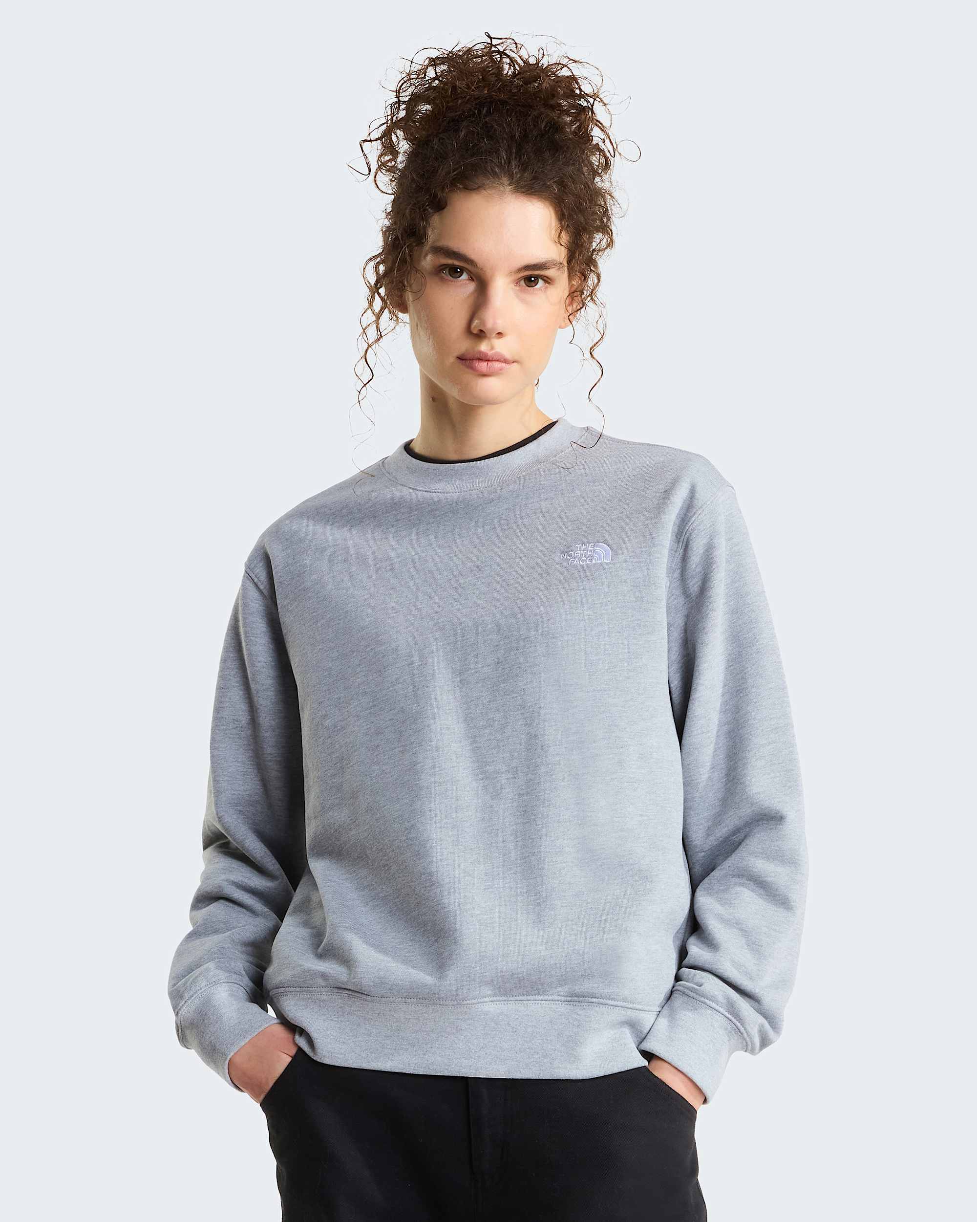 Camisola descontrada TNF Essential Terry Simple Dome para mulher TNF hero