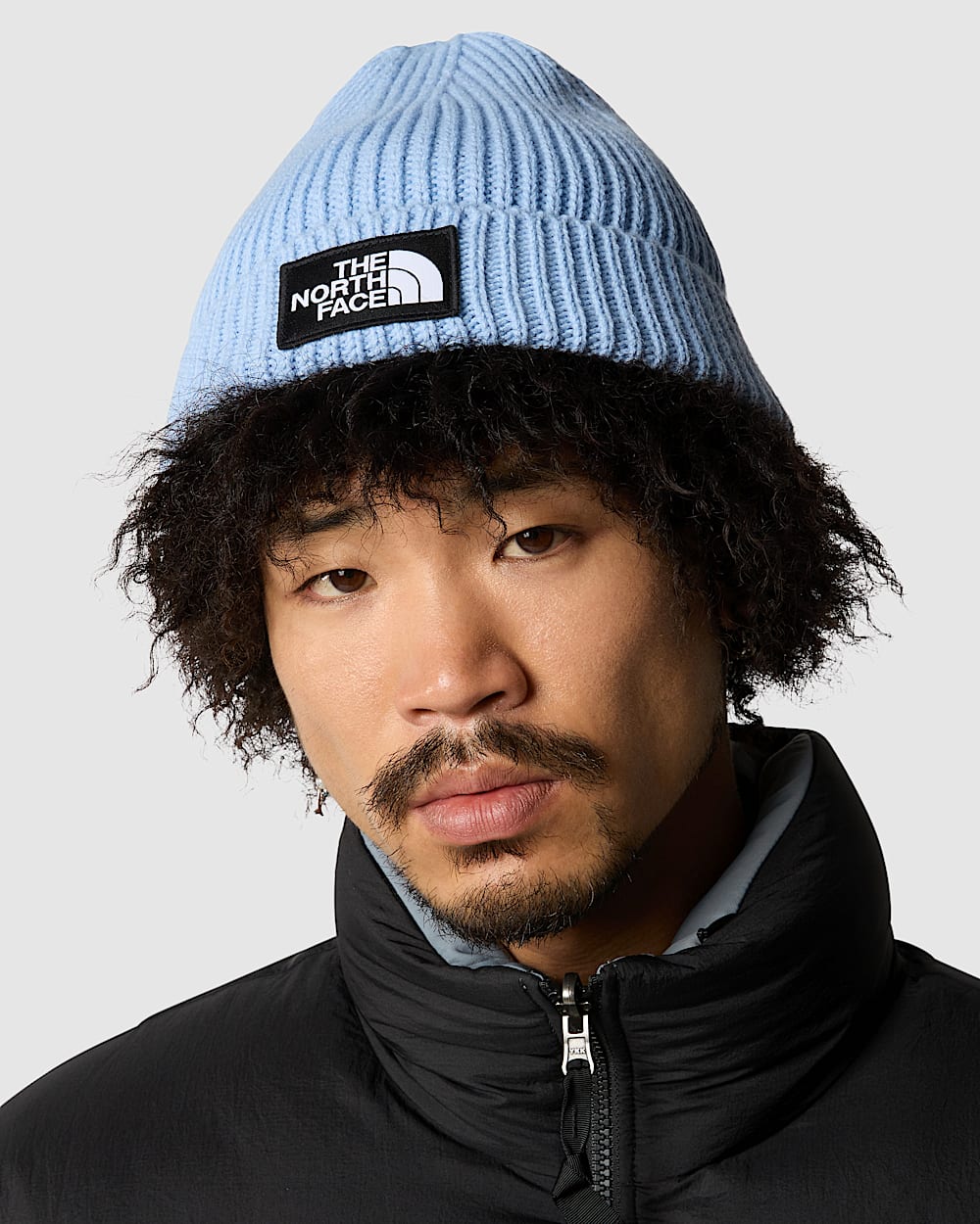 Berretto con risvolto e logo box TNF TNF ALT1