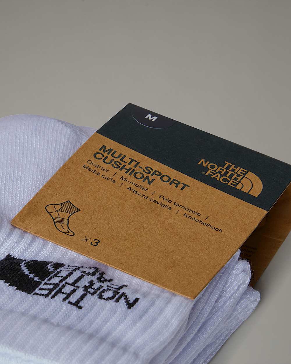 Chaussettes courtes avec amorti Multi Sport TNF TNF White ALT3