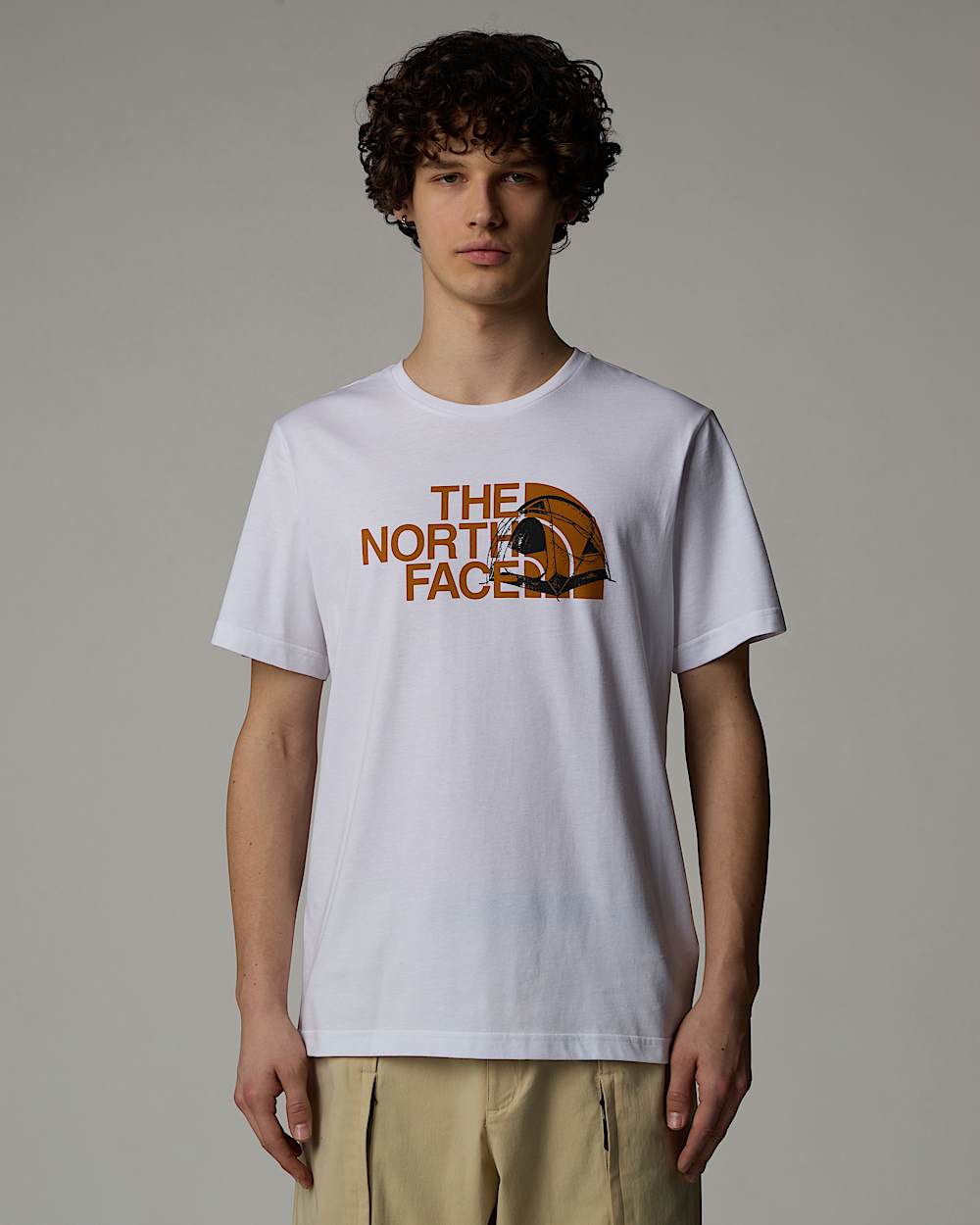 Mens Graphic Half Dome TShirt TNF HERO