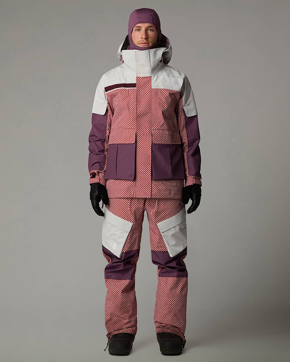 A68a DryVent Monoshelljas voor heren TNF TNF RedMidnight Mauve ALT4