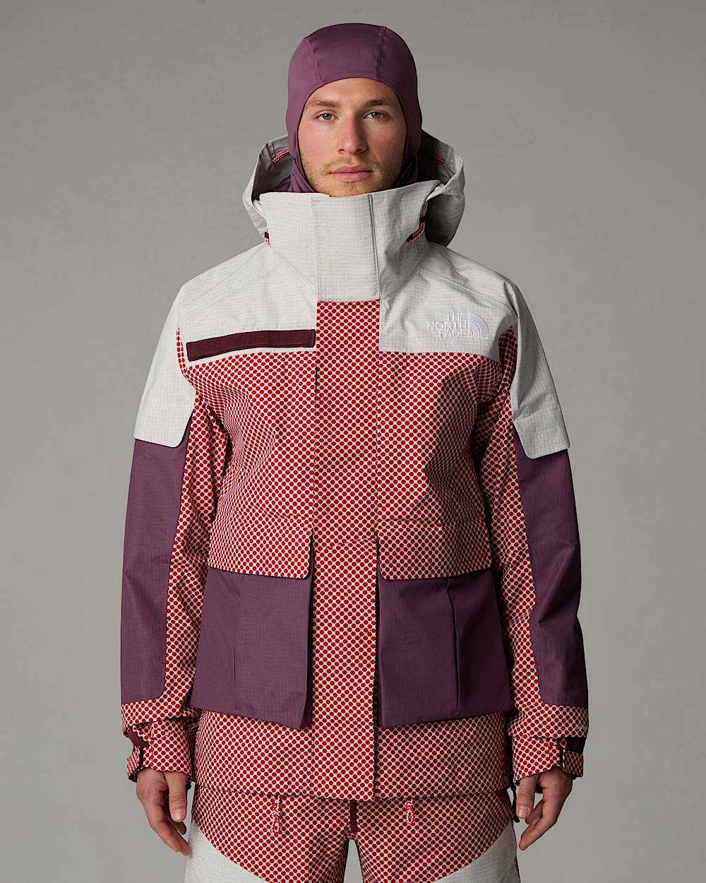 A68a DryVent Monoshelljas voor heren TNF TNF RedMidnight Mauve ALT2