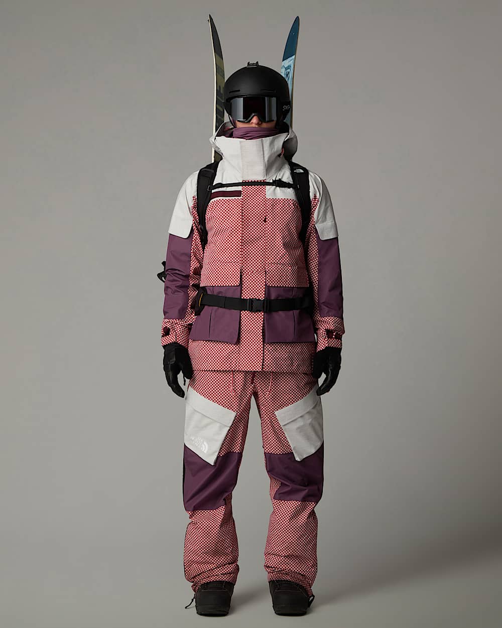 A68a DryVent Monoshelljas voor heren TNF TNF RedMidnight Mauve ALT7