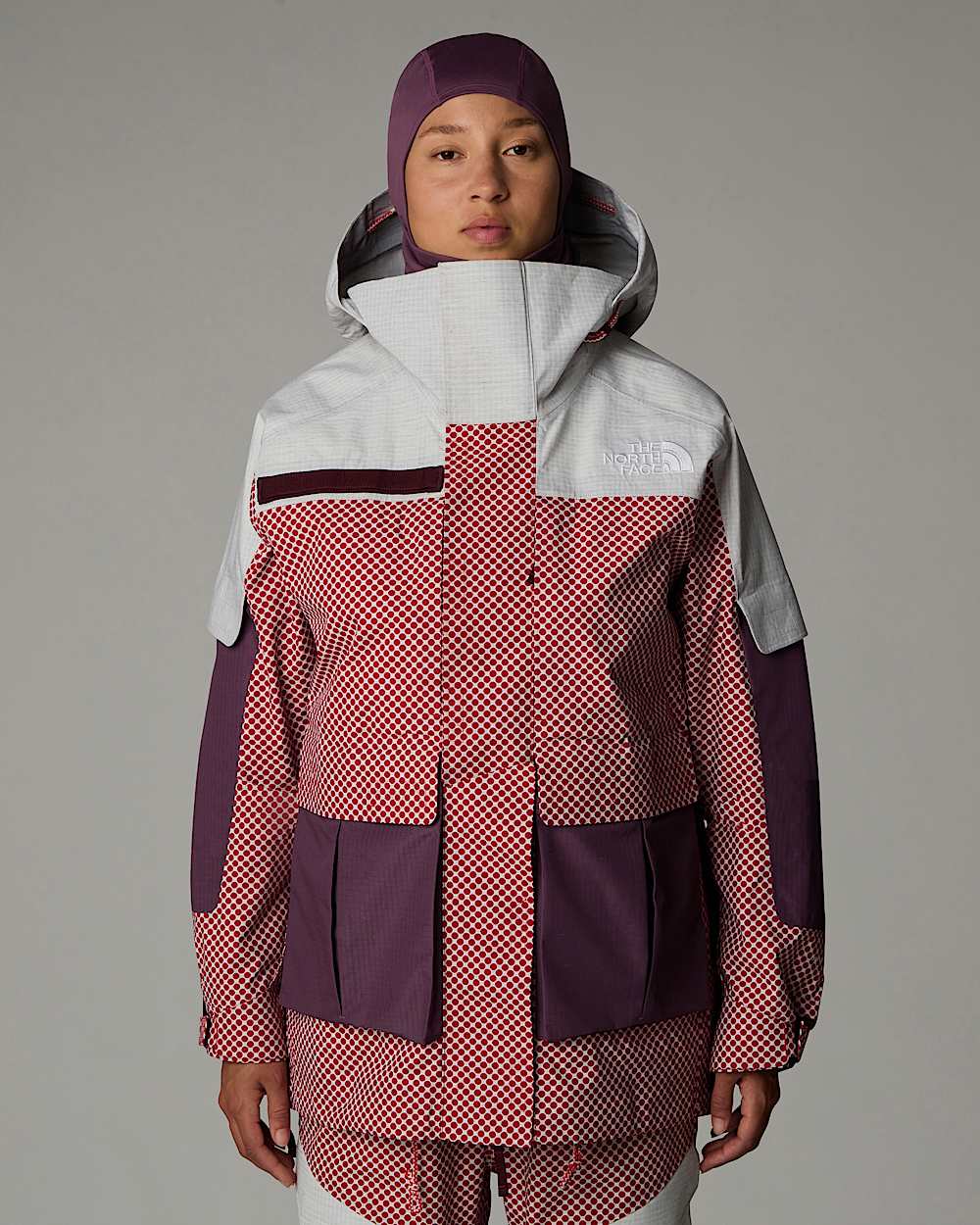 A68a DryVent Monoshelljas voor heren TNF TNF RedMidnight Mauve ALT14