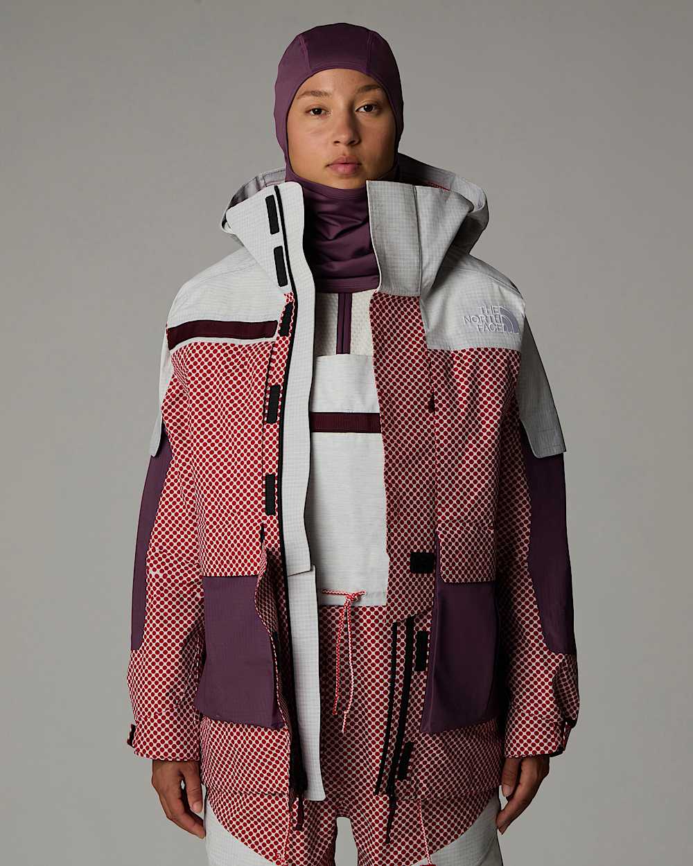A68a DryVent Monoshelljas voor heren TNF TNF RedMidnight Mauve ALT17