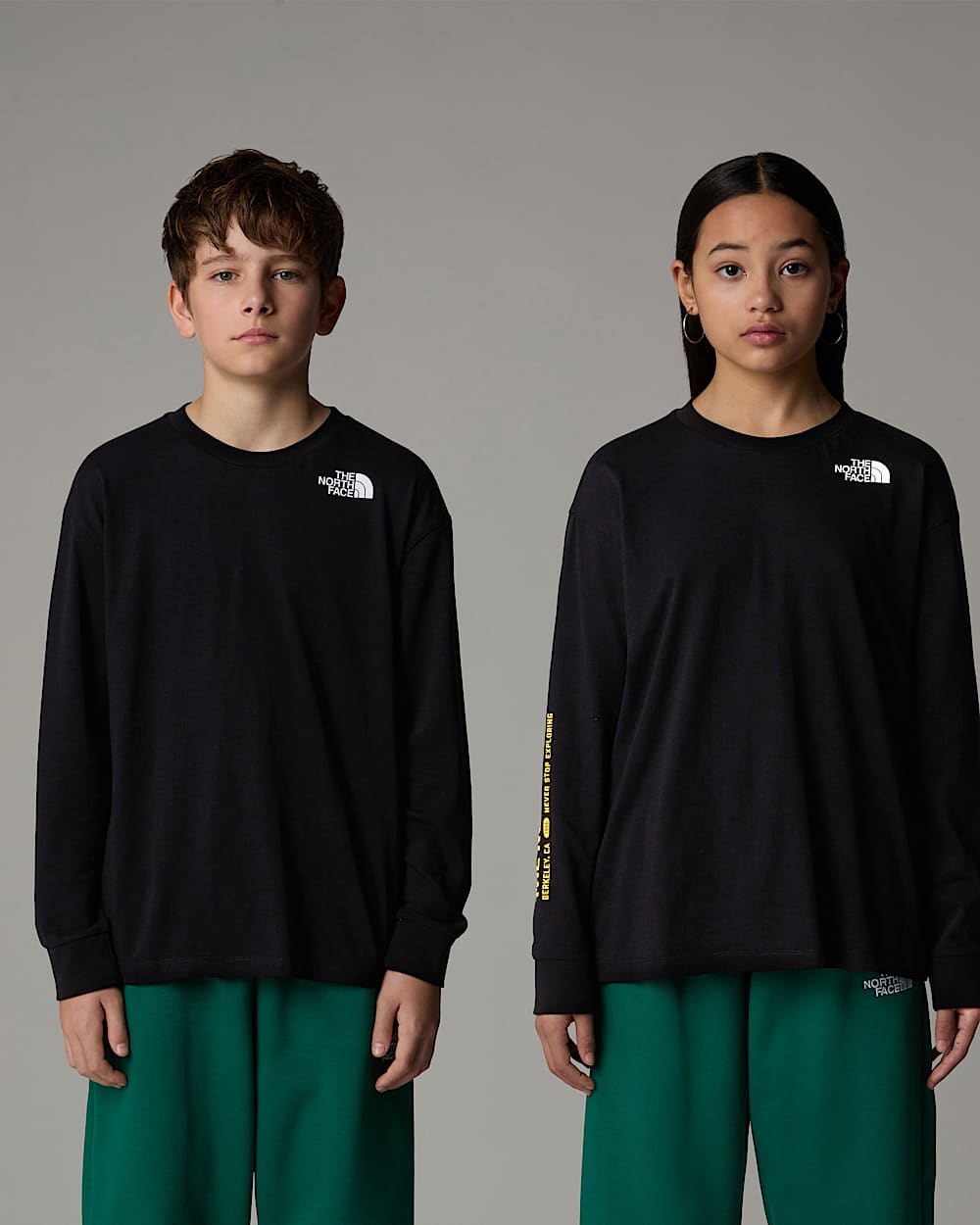 Tshirt oversize  manches longues Varsity Graphic pour enfant TNF TNF Black HERO