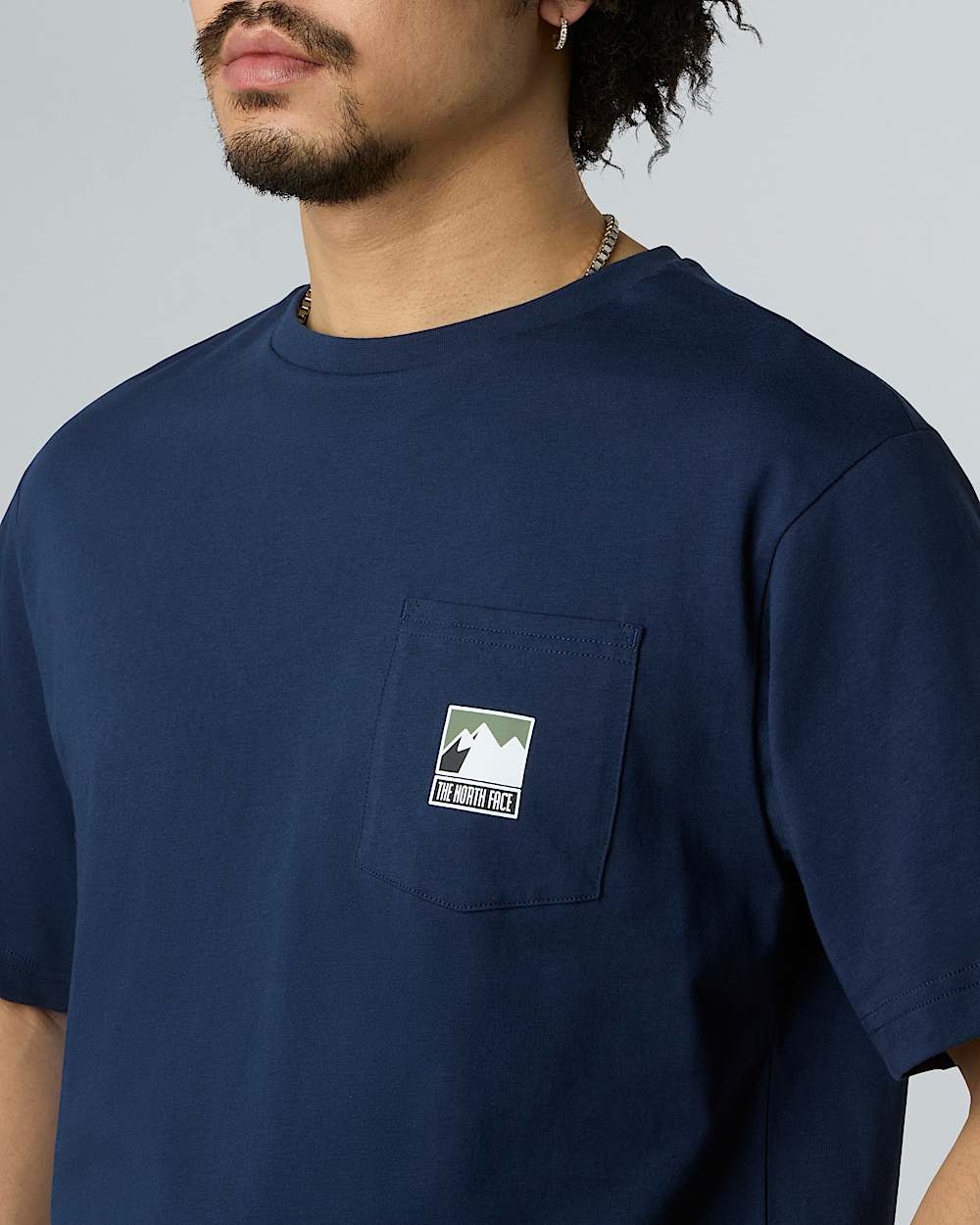 Mens Mountain Logo Relaxed Pocket TShirt TNF ALT3