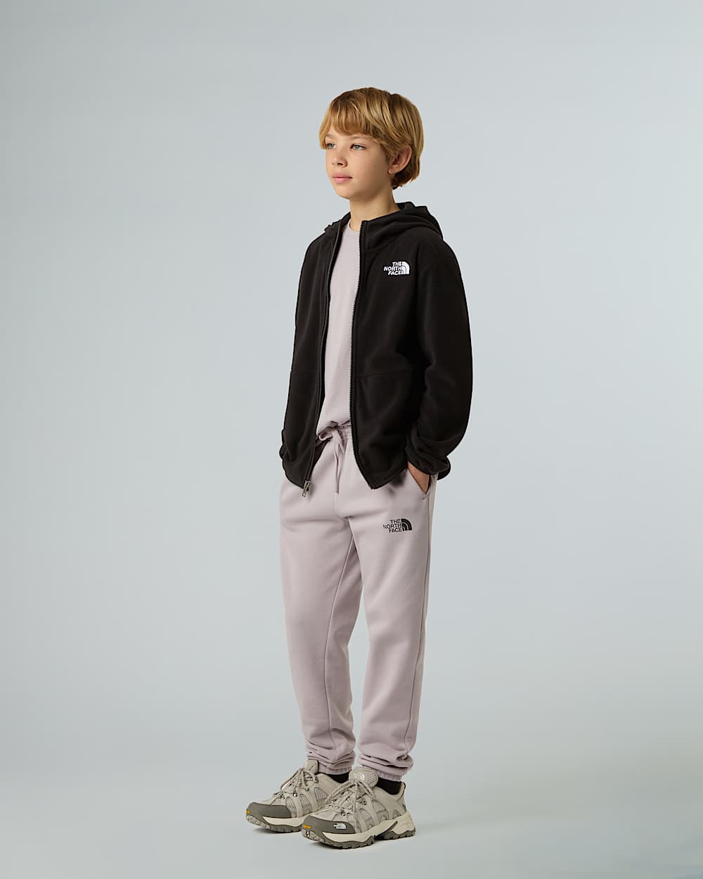 Teens Glacier Hooded Fleece Jacket TNF ALT1