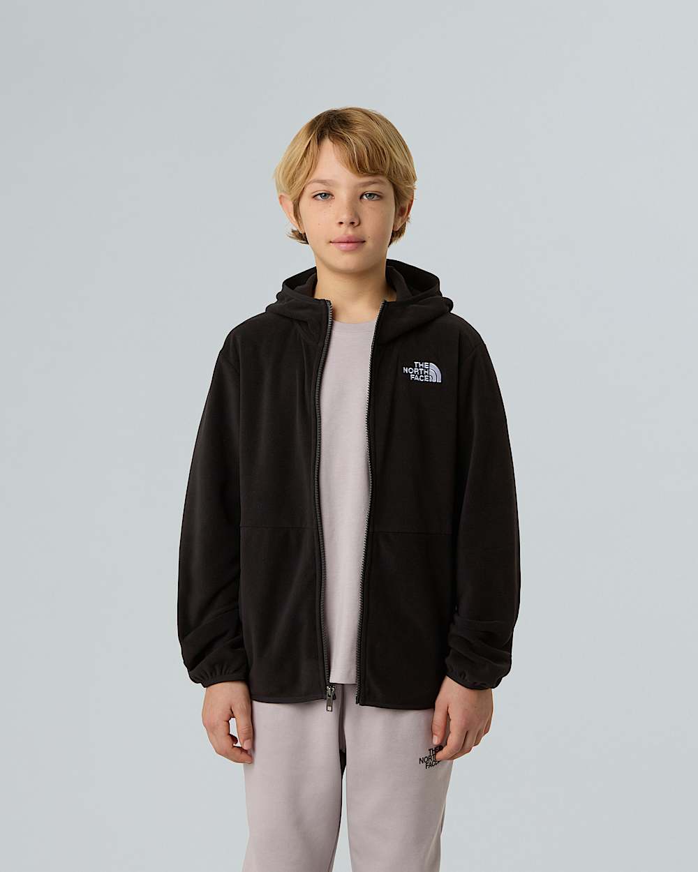 Teens Glacier Hooded Fleece Jacket TNF ALT3