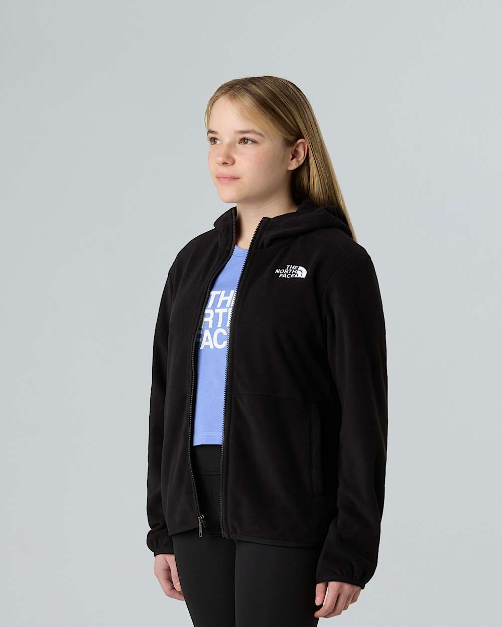 Teens Glacier Hooded Fleece Jacket TNF ALT9