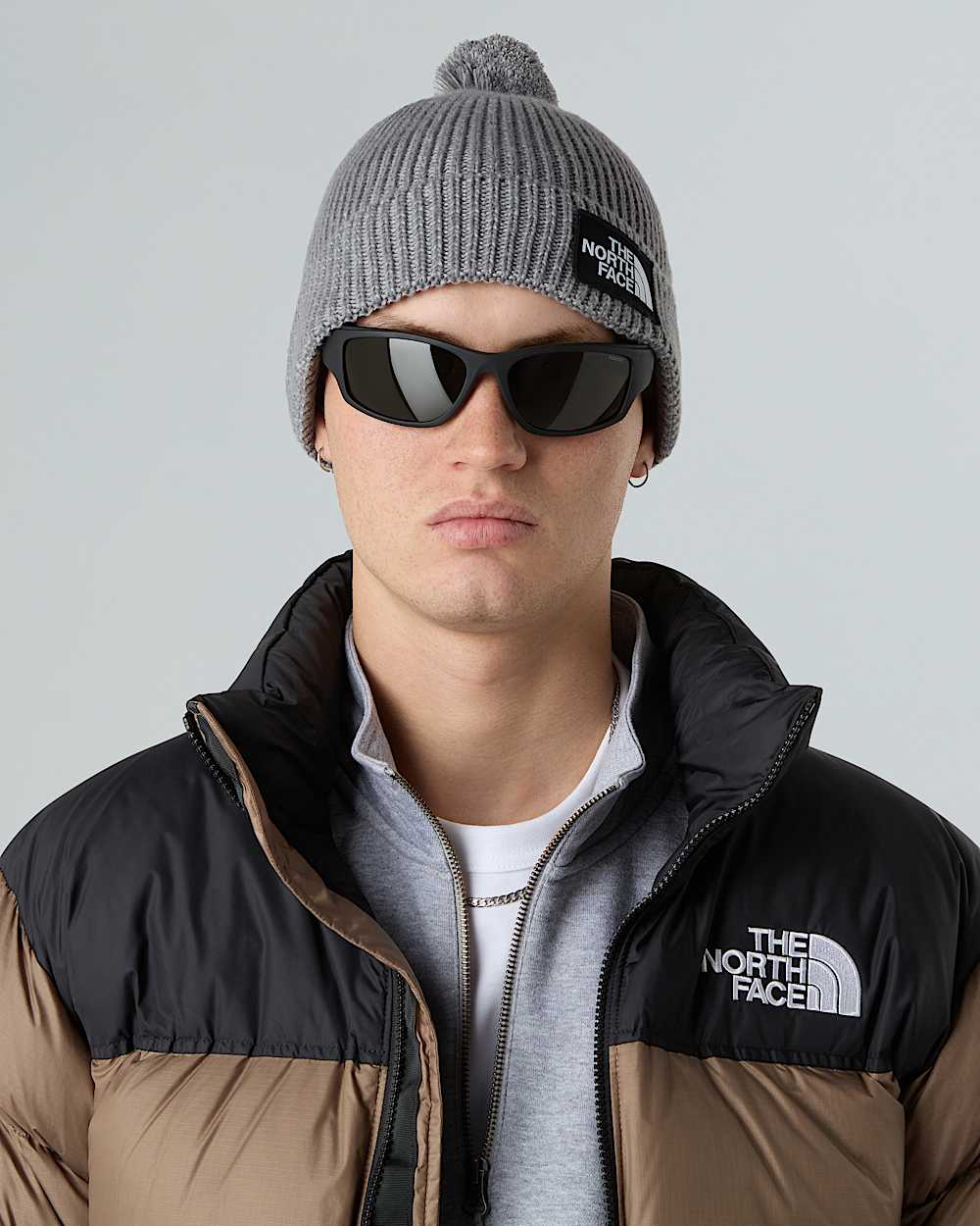 TNF Logo Box Pom Beanie TNF alt1