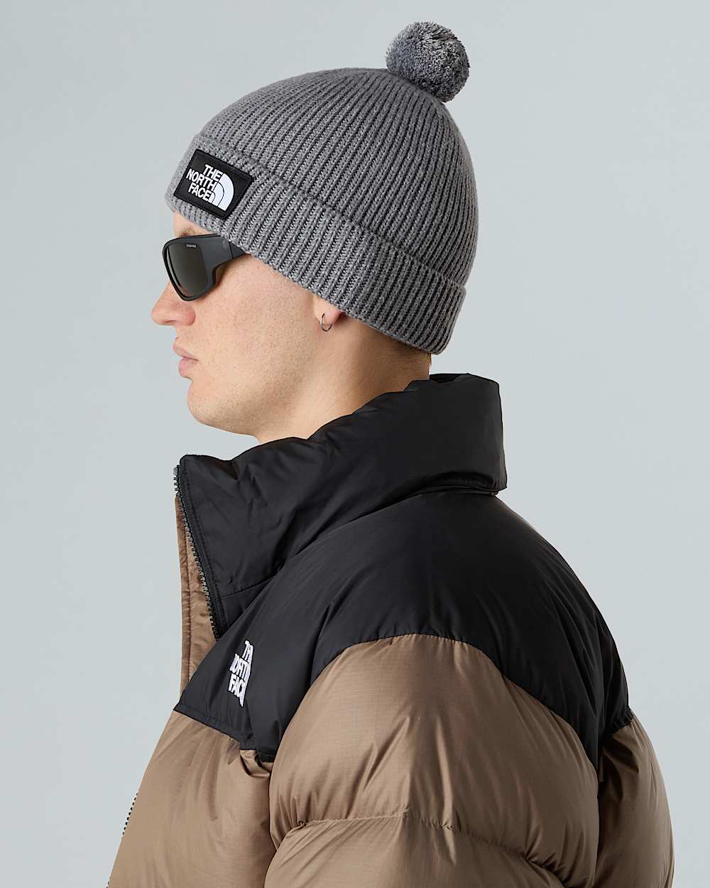 TNF Logo Box Pom Beanie TNF alt3