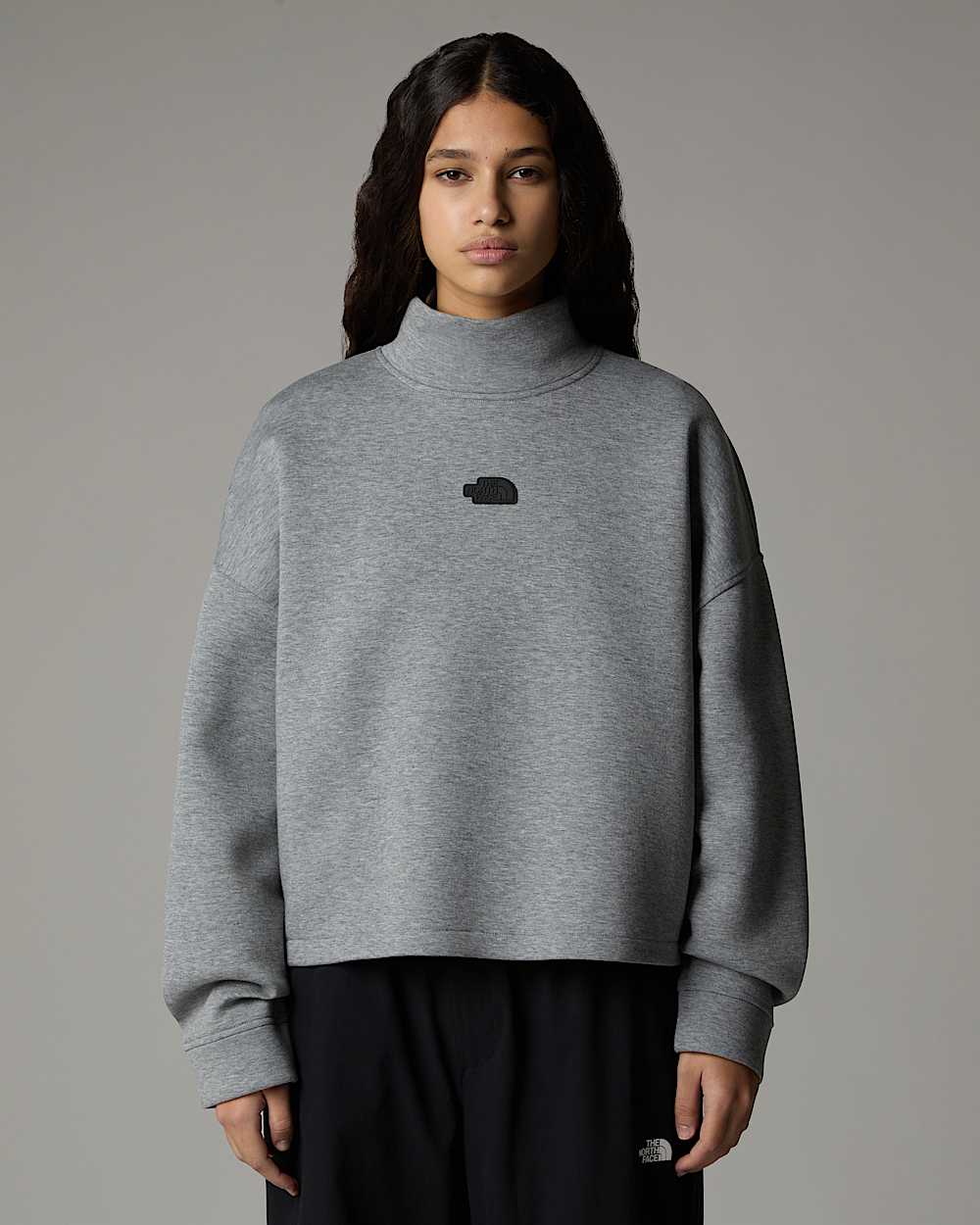 Womens Mock Neck Sweatshirt TNF ALT4