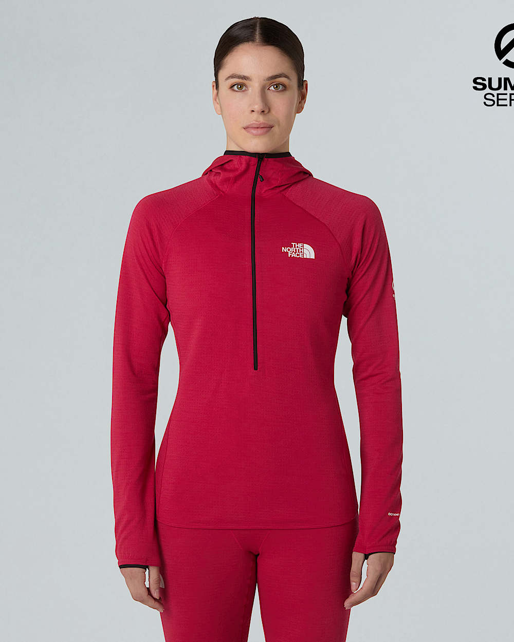 Womens Summit DotKnit AMK Hooded Baselayer TNF HERO