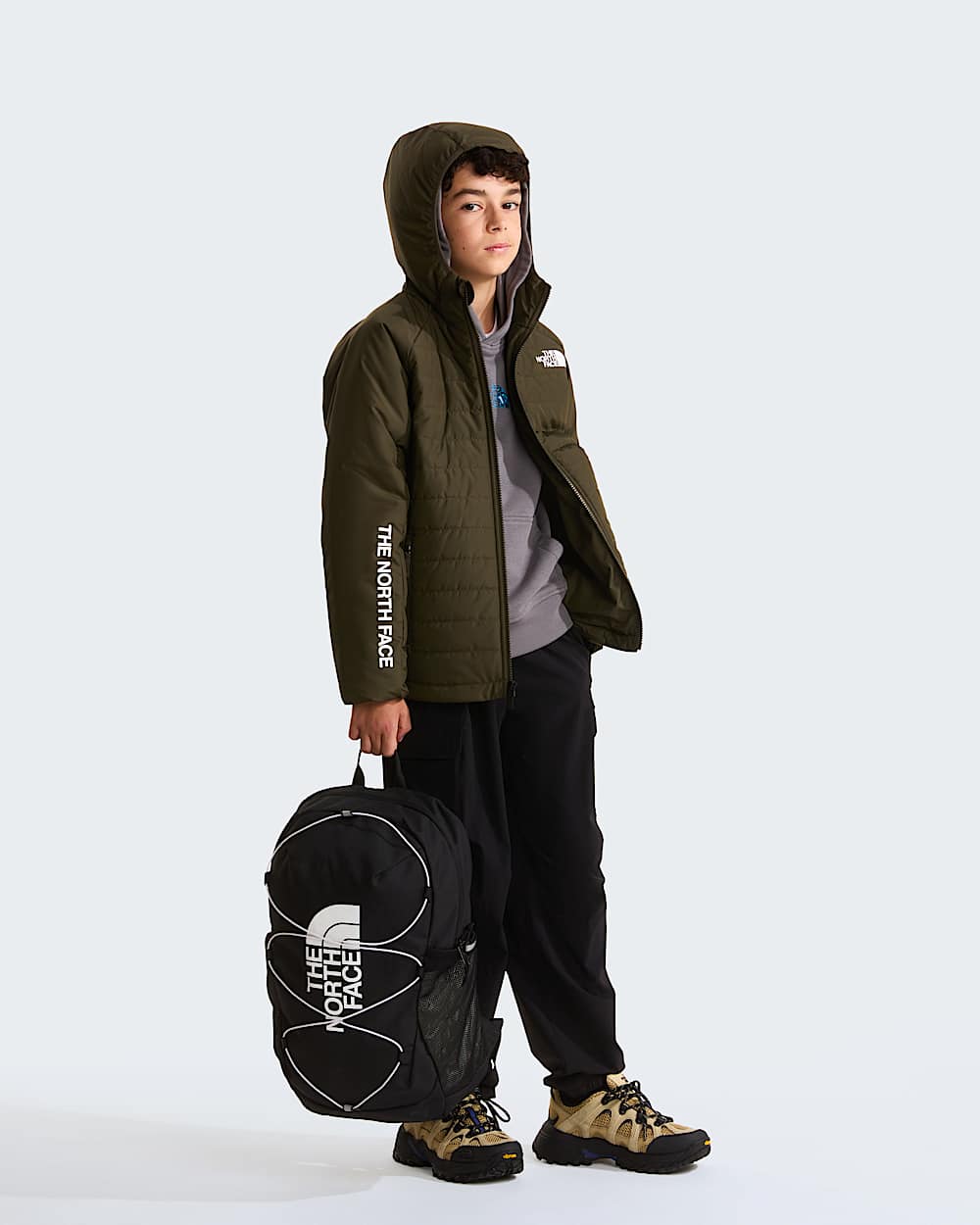 Synthetische Never Stopjas voor jongens TNF New Taupe Green ALT1