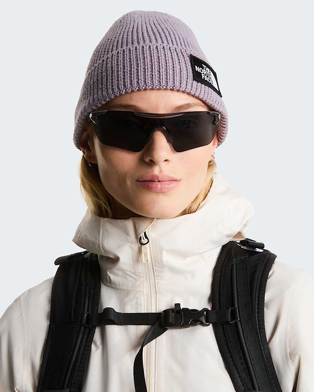 Logo Box Cuffed Beanie TNF TNF Transcendent Grey ALT1