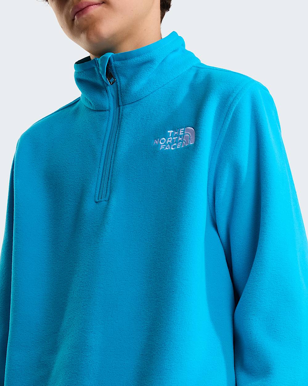 Glacierfleece met kwartrits voor tieners TNF Meridian Blue ALT4