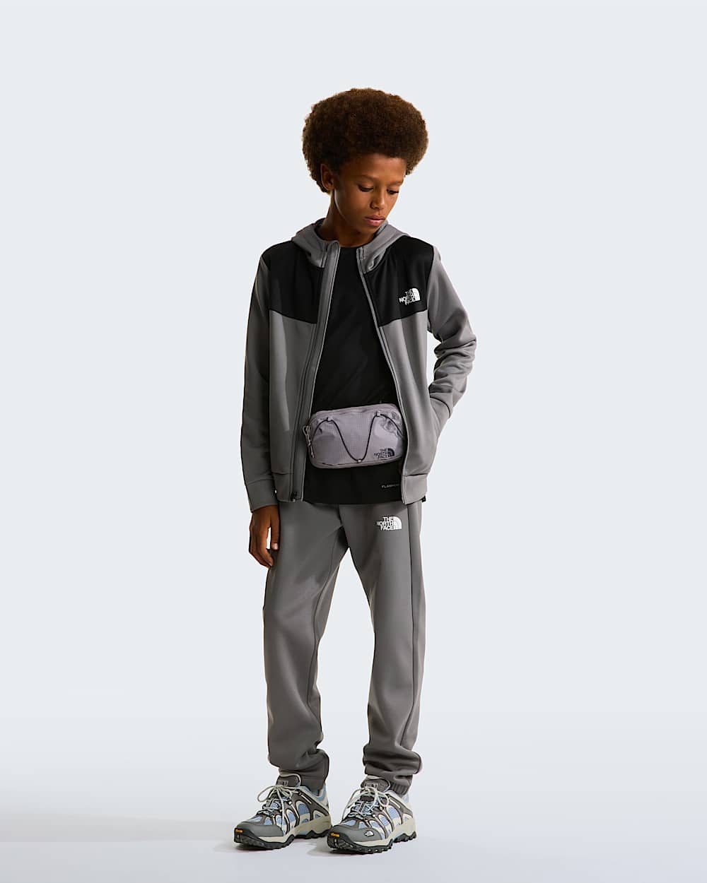 Reaxion Kapuzenpulli mit durchgehendem RV fr Jugendliche TNF Smoked Pearl ALT1