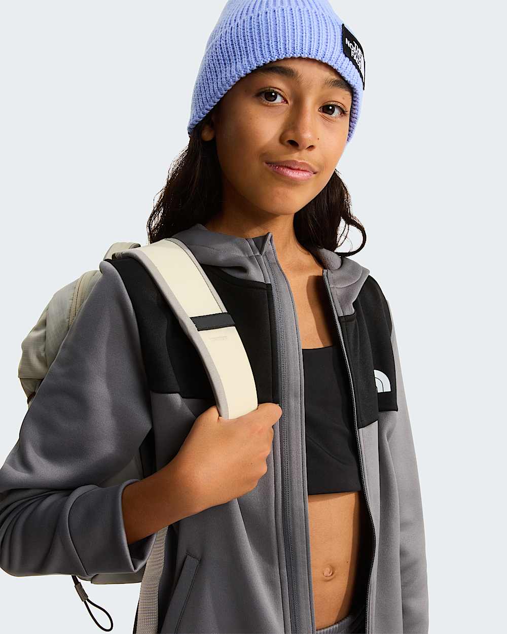 Reaxion Kapuzenpulli mit durchgehendem RV fr Jugendliche TNF Smoked Pearl ALT12