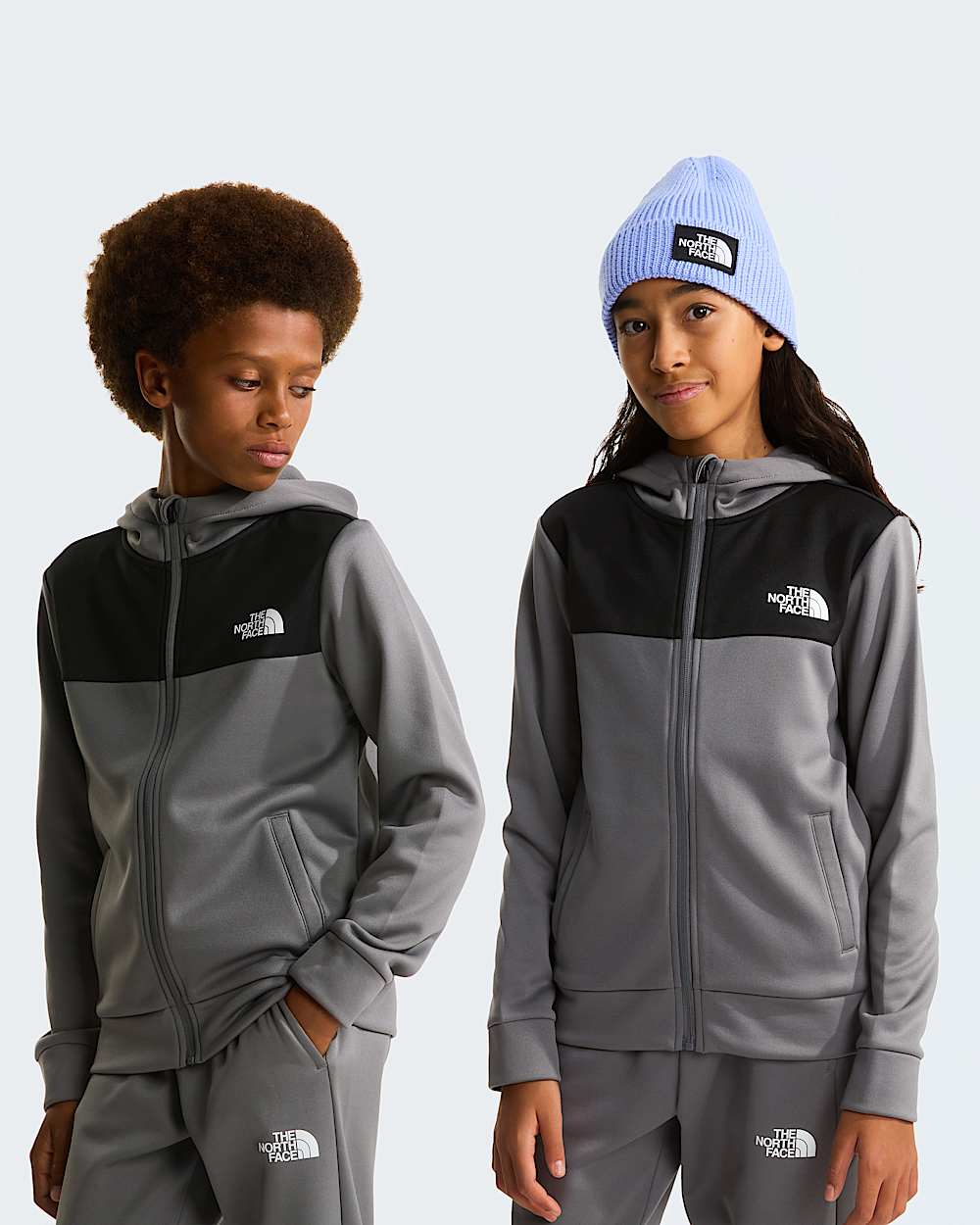 Reaxion Kapuzenpulli mit durchgehendem RV fr Jugendliche TNF Smoked Pearl HERO