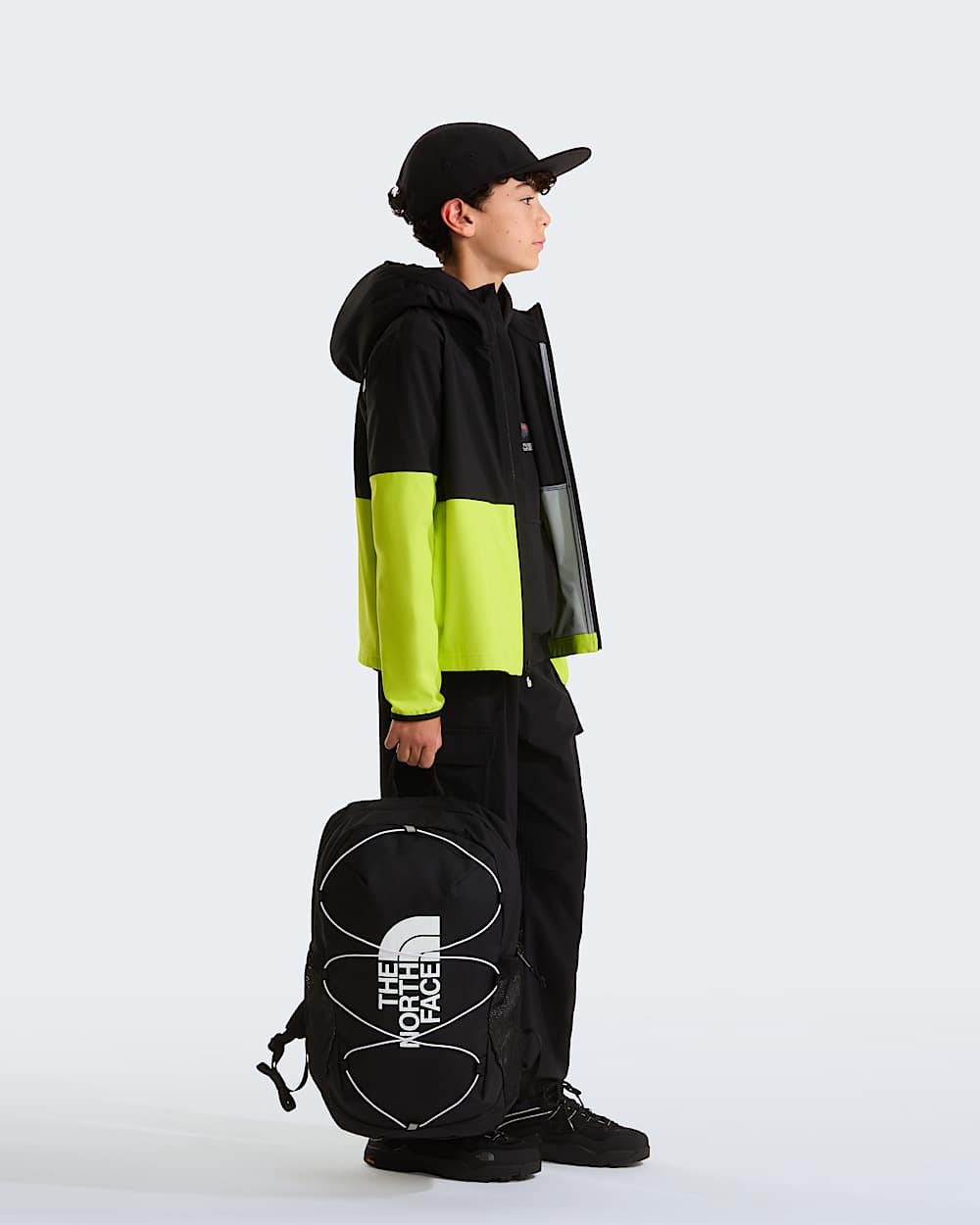 On The Trail Kapuzenjacke mit durchgehendem RV fr Jungen TNF TNF BlackFizz LimeSilver Reflective ALT1