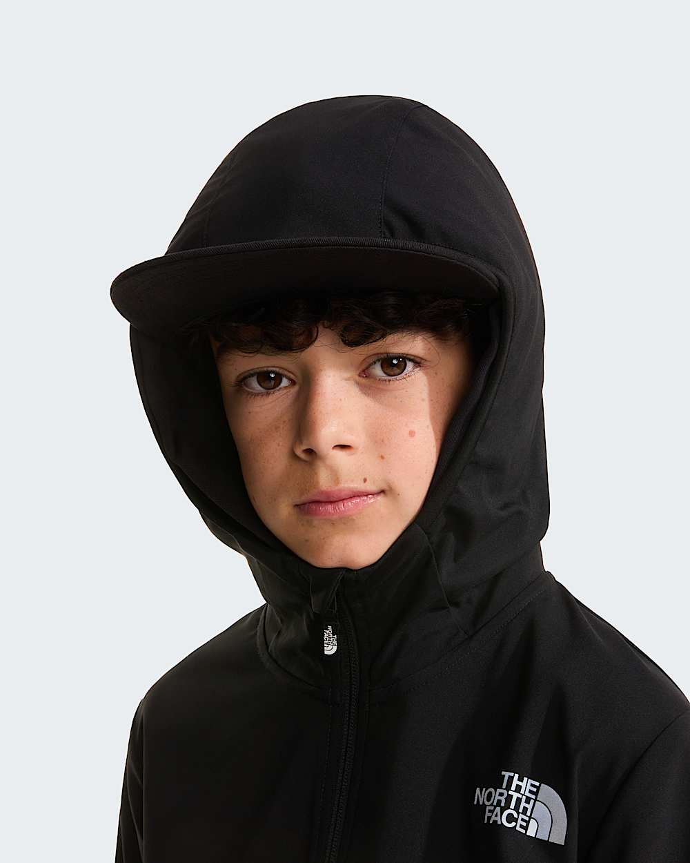 On The Trail Kapuzenjacke mit durchgehendem RV fr Jungen TNF TNF BlackFizz LimeSilver Reflective ALT5