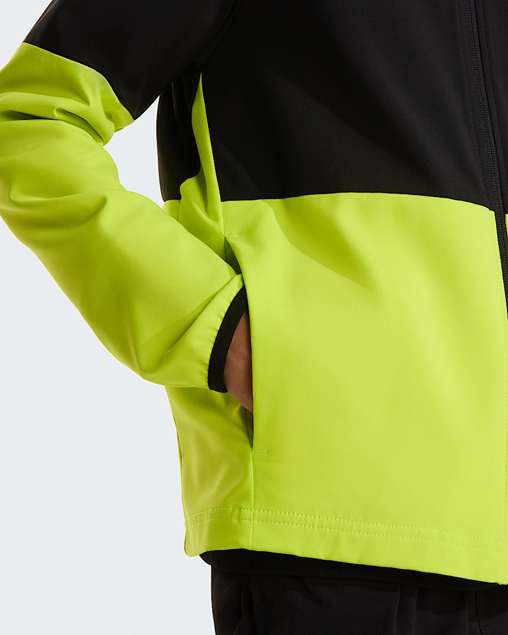 On The Trail Kapuzenjacke mit durchgehendem RV fr Jungen TNF TNF BlackFizz LimeSilver Reflective ALT6