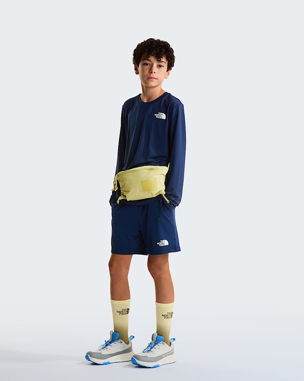 Short en maille de polyester pour enfant TNF Summit Navy ALT1