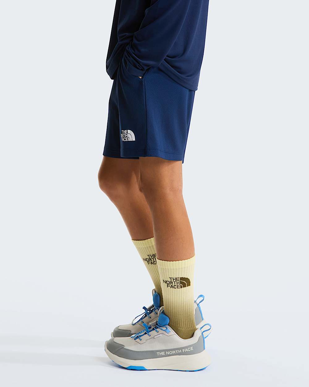Short en maille de polyester pour enfant TNF Summit Navy ALT2
