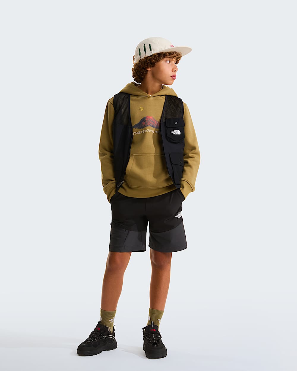 Boys Mountain Night Relaxed Hoodie TNF ALT1