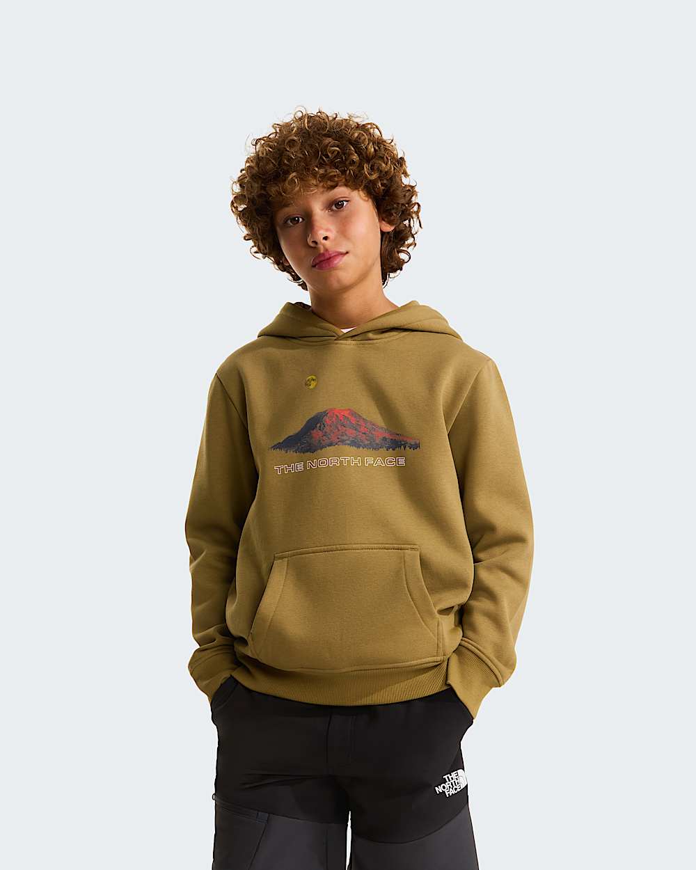 Boys Mountain Night Relaxed Hoodie TNF HERO