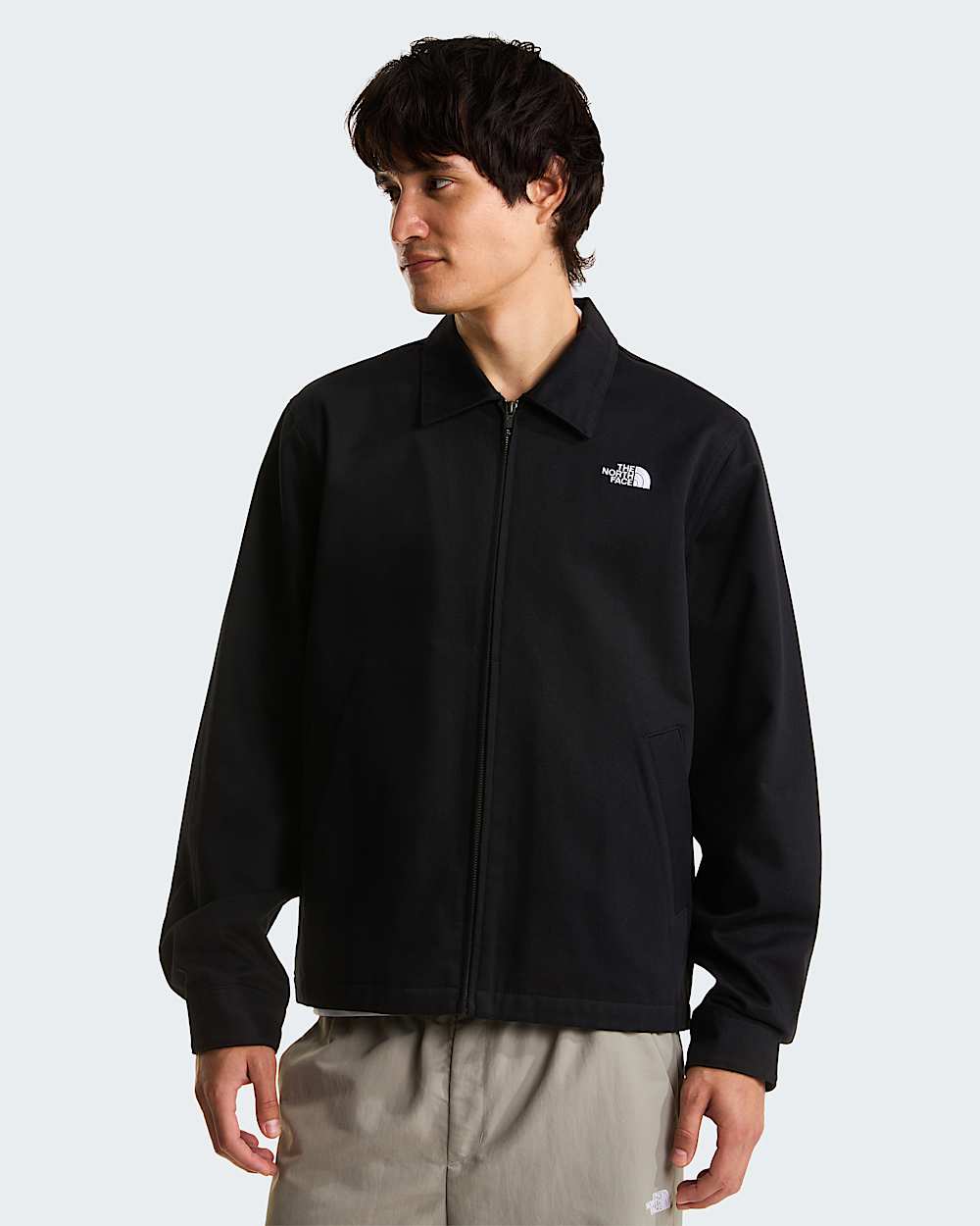 Giacca con colletto in twill da uomo