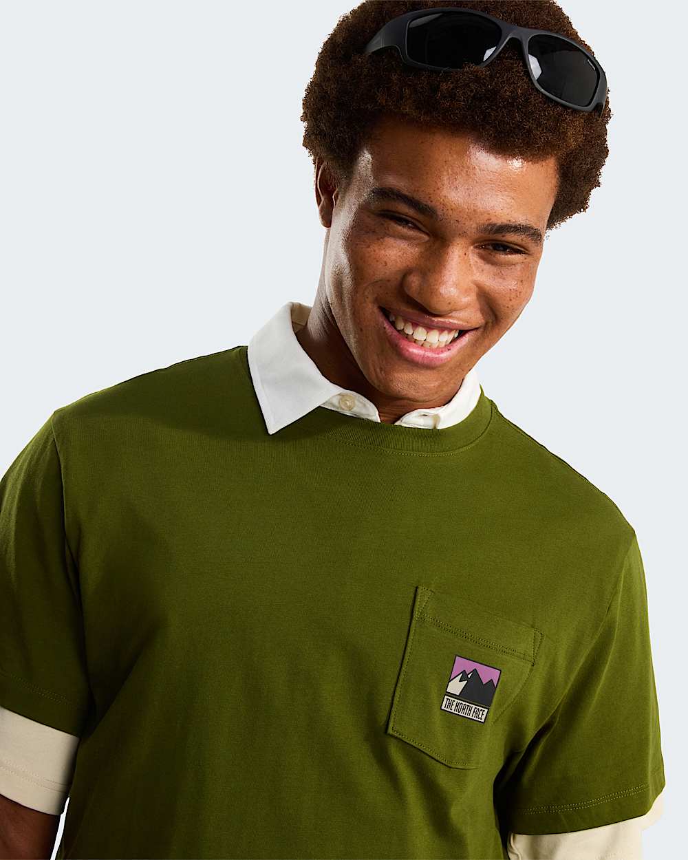 Camiseta holgada con logotipo Mountain para hombre TNF ALT5