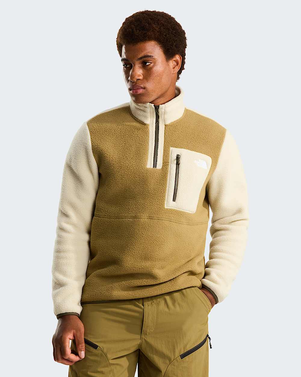 Chaqueta polar con cremallera de 1/4 Yumiori para hombre