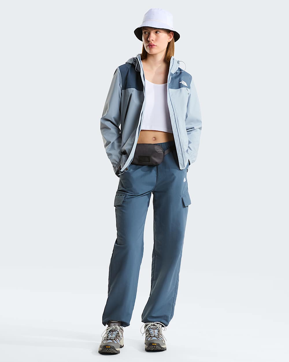 Veste impermable Antora pour femme TNF Frost GreyGranite Grey ALT1