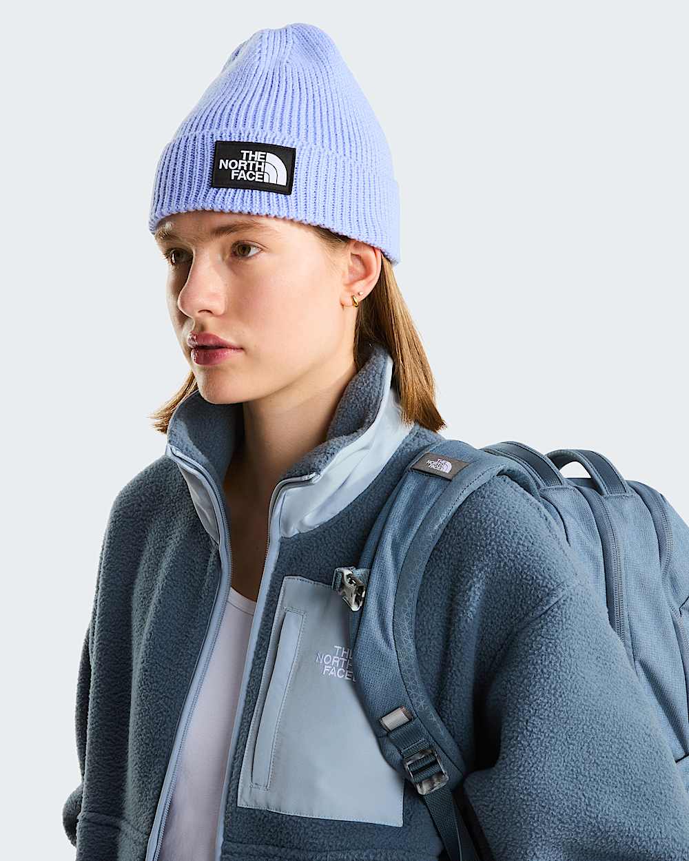 TNF Logo Box Beanie mit Umschlag TNF Periwinkle Glow ALT6