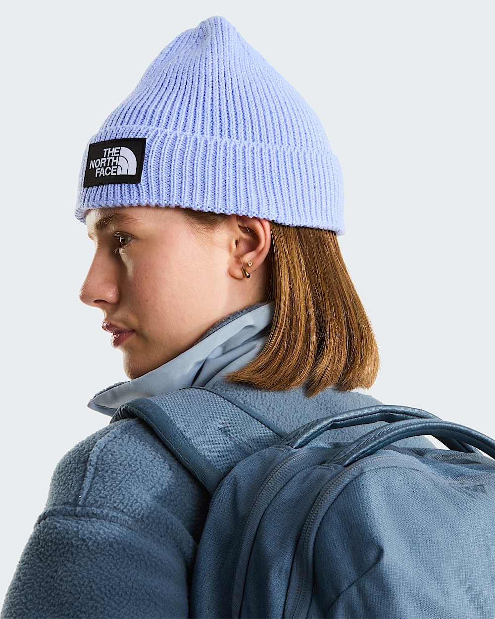 TNF Logo Box Beanie mit Umschlag TNF Periwinkle Glow ALT7