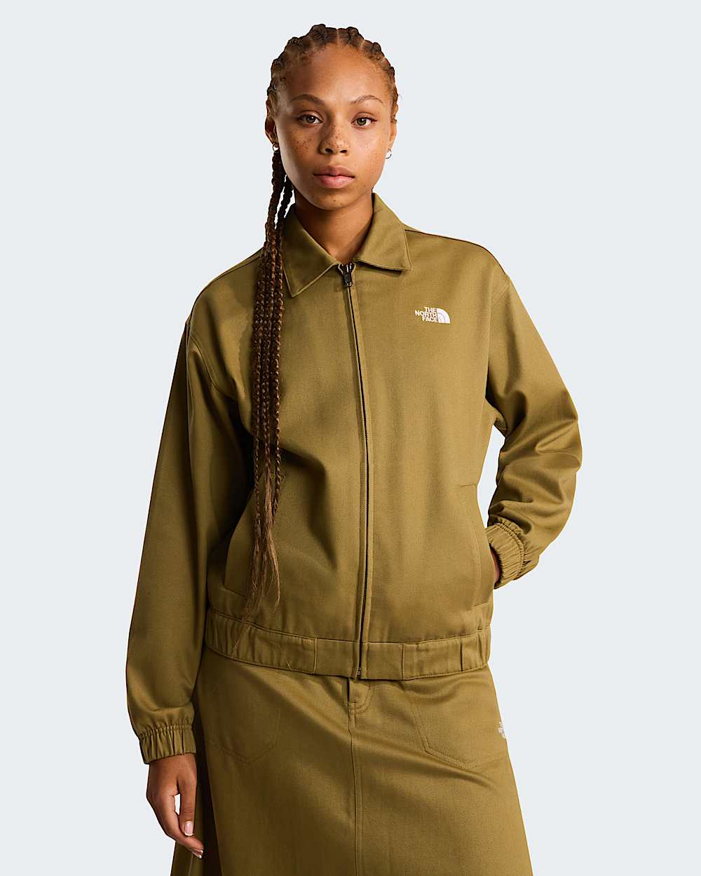 Womens Twill Collared Jacket TNF HERO
