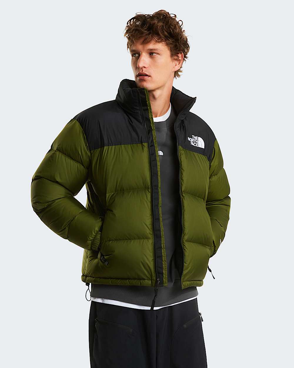 Mens 1996 Retro Nuptse Jacket TNF Woodland GreenTNF Black ALT4