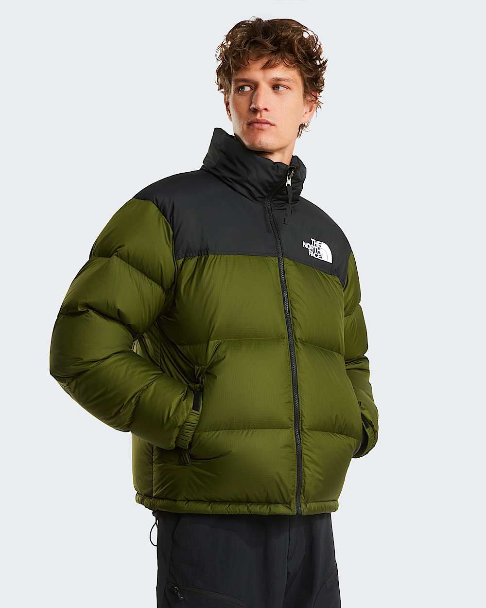 Mens 1996 Retro Nuptse Jacket TNF Woodland GreenTNF Black HERO