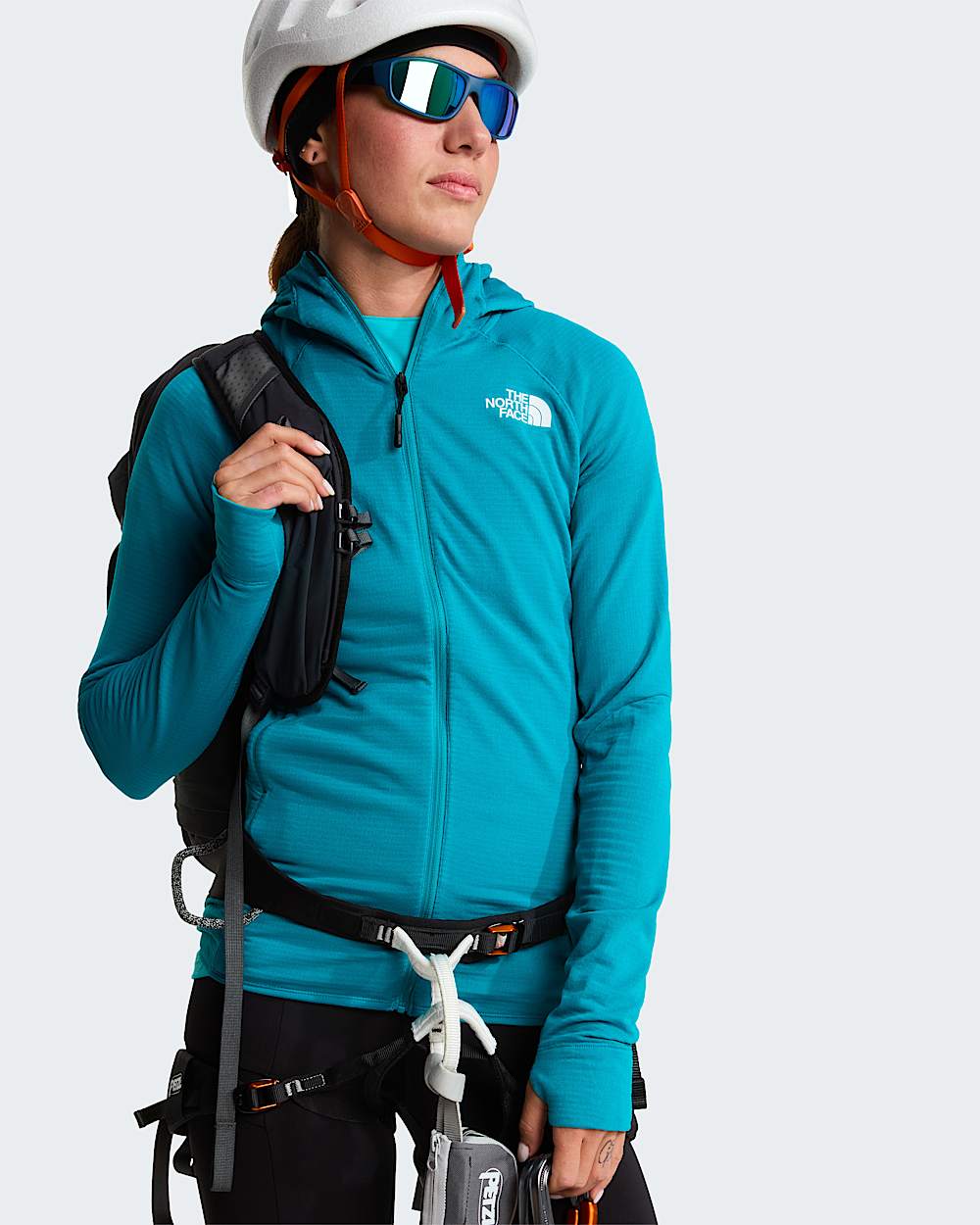 Chaqueta con capucha Polartec Power Grid Bolt para mujer TNF alt11