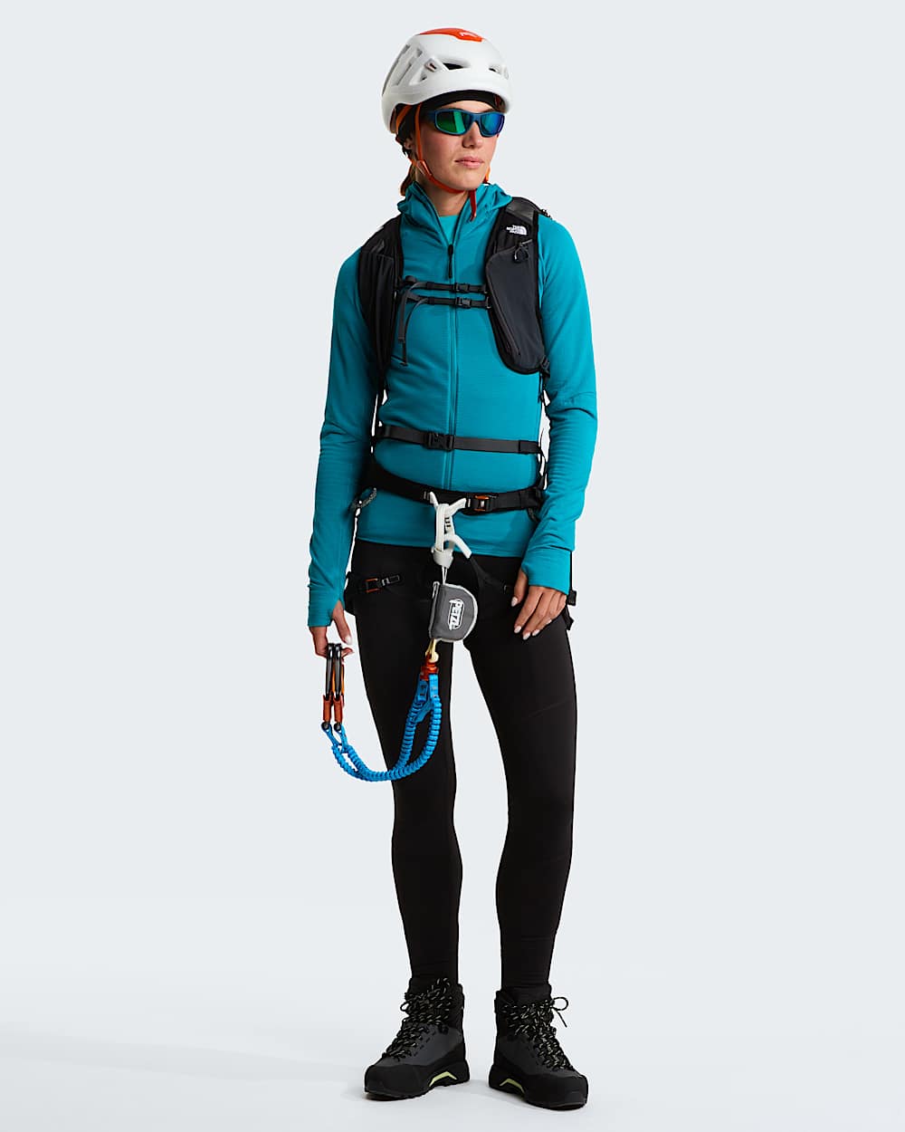 Chaqueta con capucha Polartec Power Grid Bolt para mujer TNF alt6
