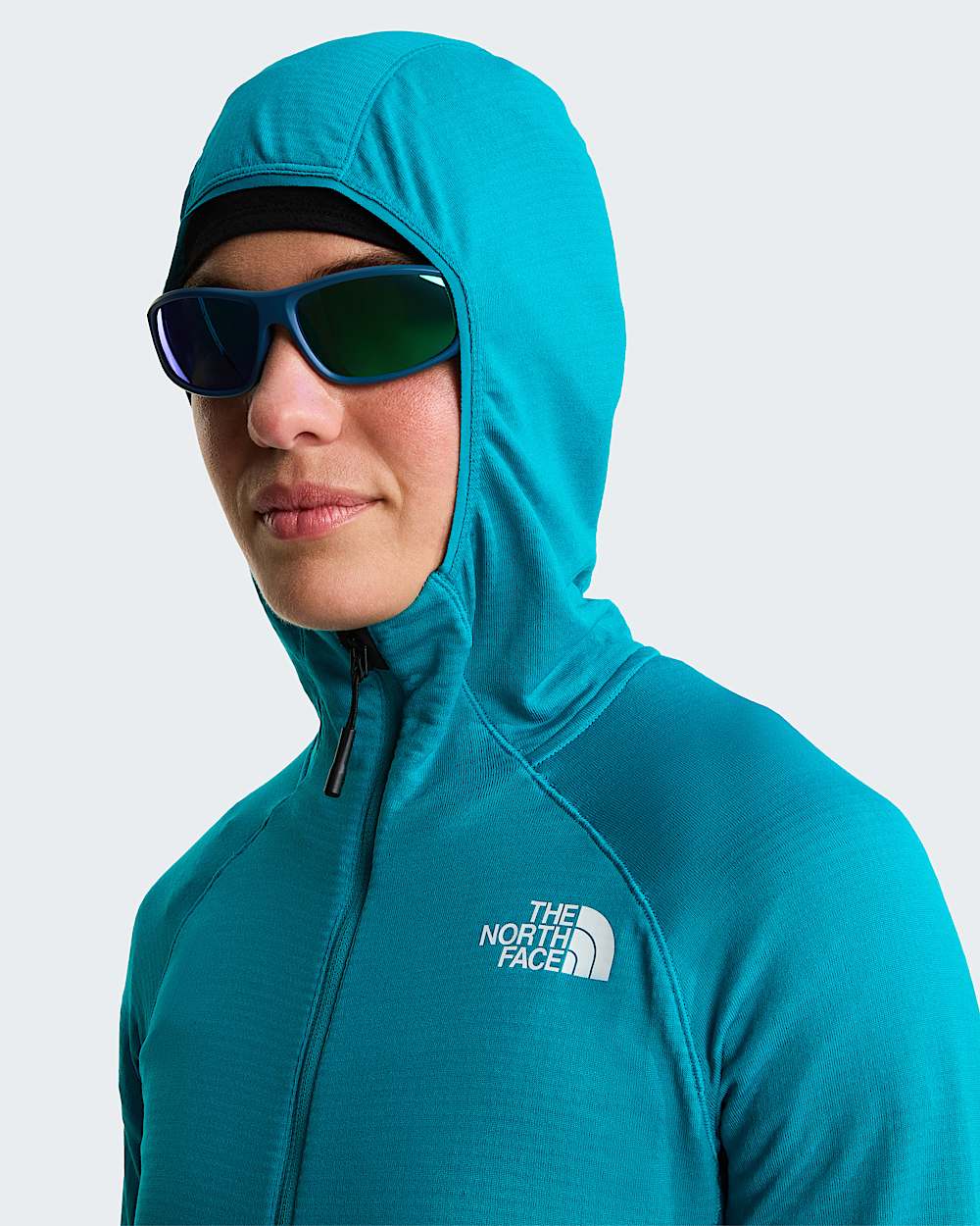 Chaqueta con capucha Polartec Power Grid Bolt para mujer TNF alt7