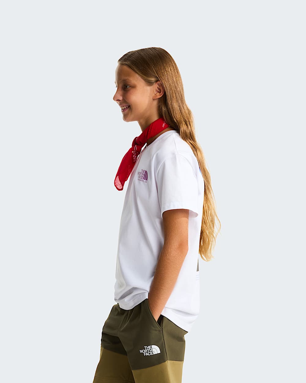 Girls Flora Relaxed TShirt TNF ALT4